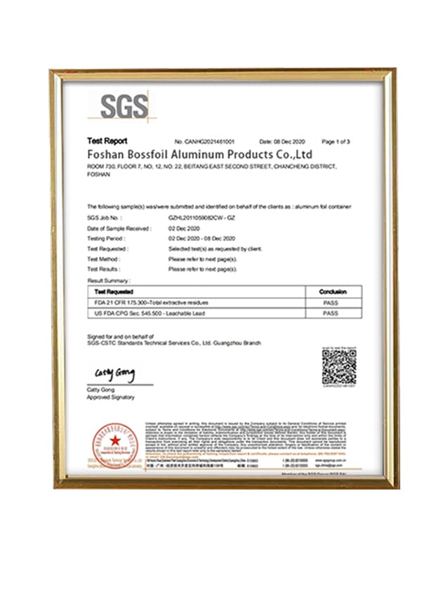 SGS certificate 1