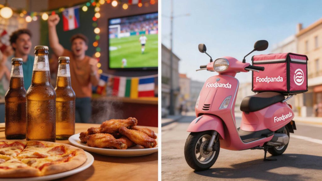 Food delivery challenges during World Cup season showing hot and cold food co-delivery requirements