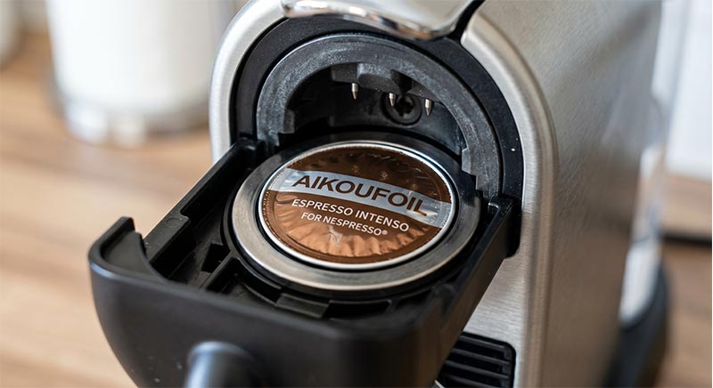 Precise snap-in Nespresso compatible empty aluminum capsule with zero leakage